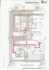 Kopplingsschema  E1.2 3-1 VW 1600 from augusti 1966-1