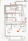 Kopplingsschema  E1.2 3-5 VW 1600 from augusti 1966-1