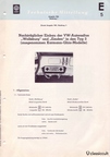 VW Type 3 Blaupunkt Wolfsburg Emden Radio Installation